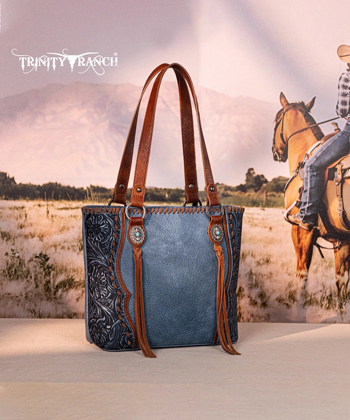 Trinity Ranch Floral Tooled Concealed Carry Tote Bag Collection