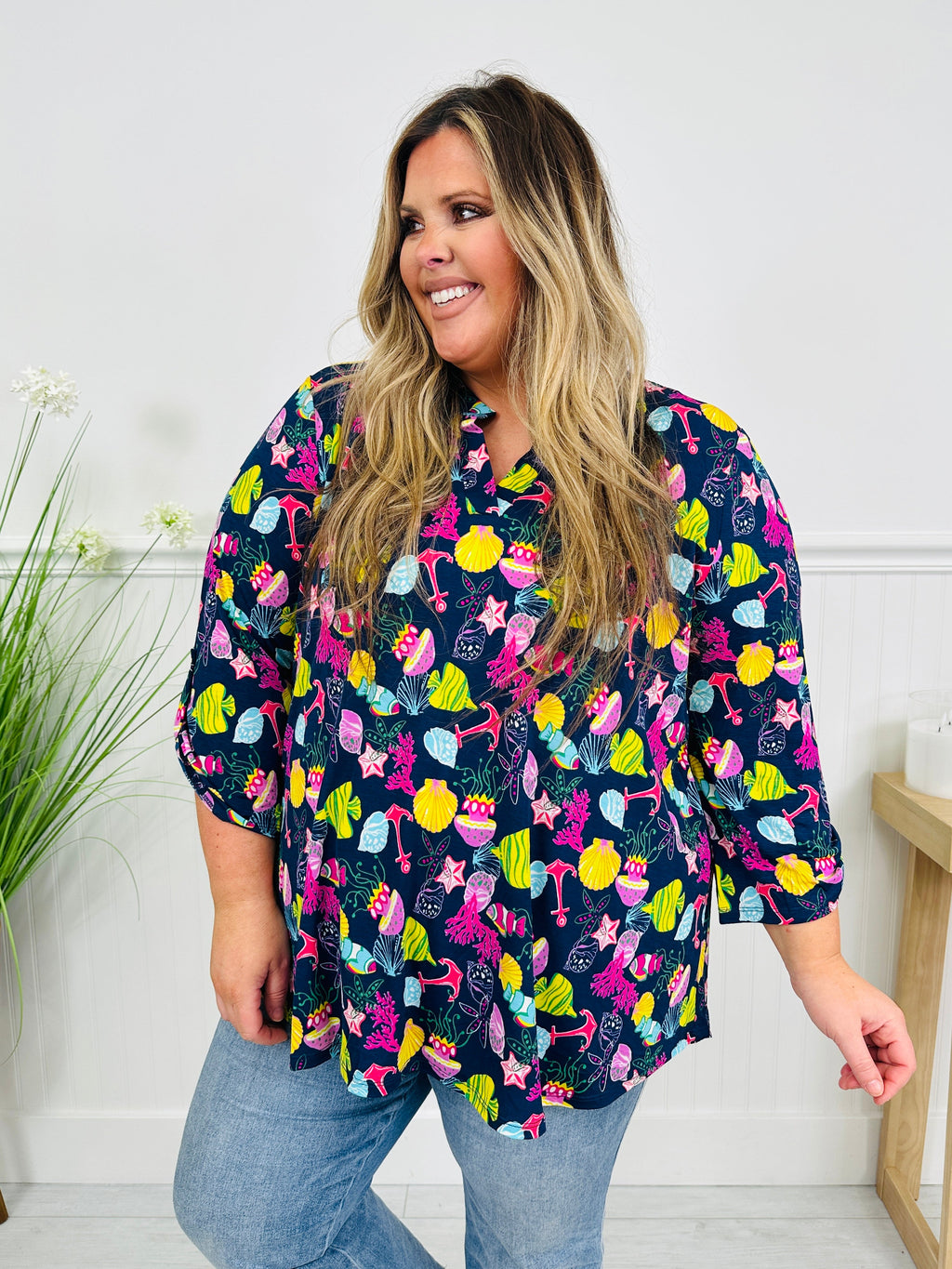 Sweet Like Spring Top in Nantucket Print