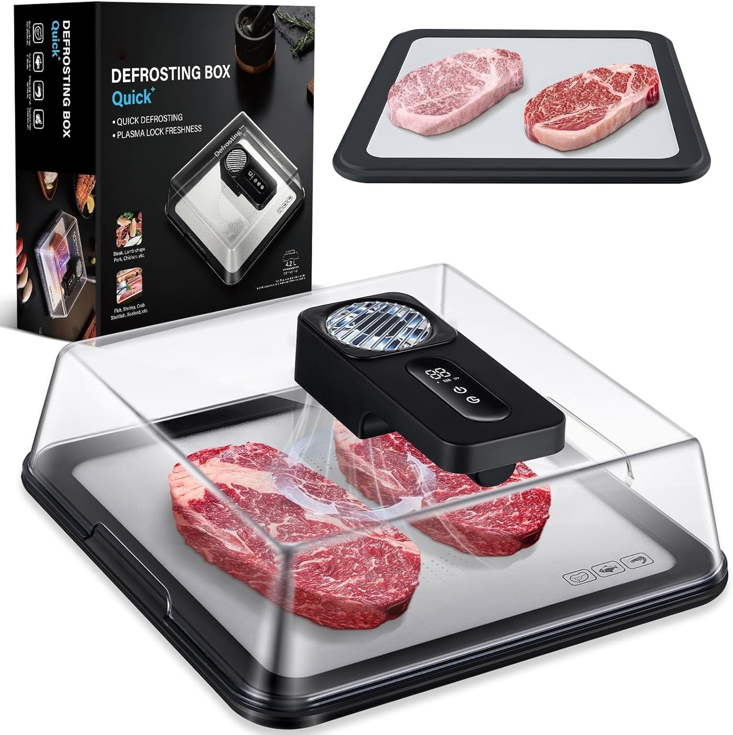 🔥50% OFF Today! M2 Rapid Defrost Tray – Thaw Frozen Meat in Minutes, Not Hours