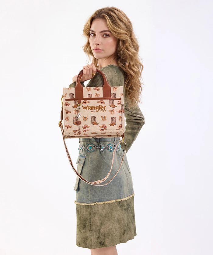 Wrangler Rodeo Icons Canvas Tote Bag