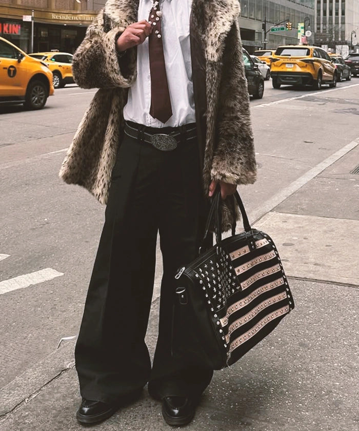 Montana West Studded American Flag Duffle Bag