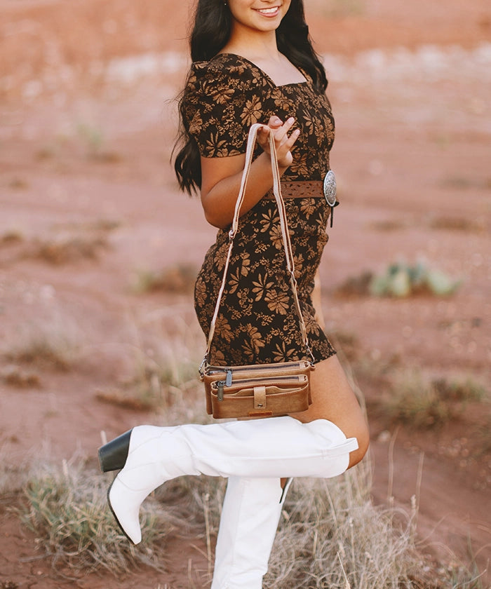 Wrangler Dual Zipper Crossbody Bag