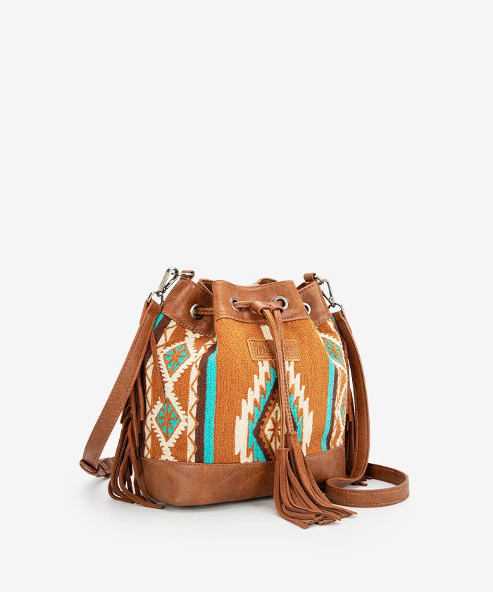Wrangler Aztec Knitted Bucket Bag Collection