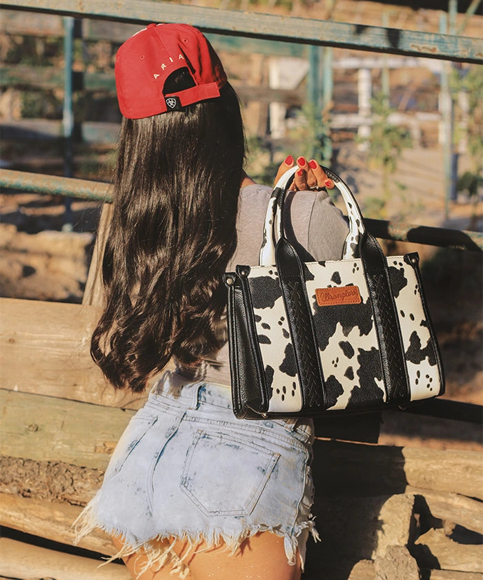 Wrangler Cow Print Concealed Crossbody Bag