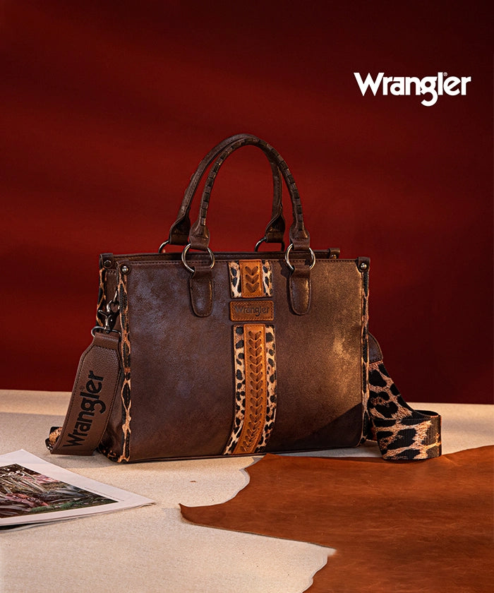 Wrangler Print Whipstitch Concealed Carry Tote Bag