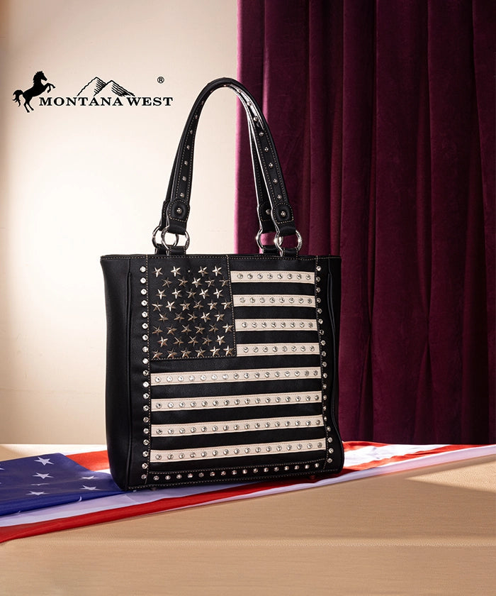 Montana West American Flag Concealed Carry Tote Bag