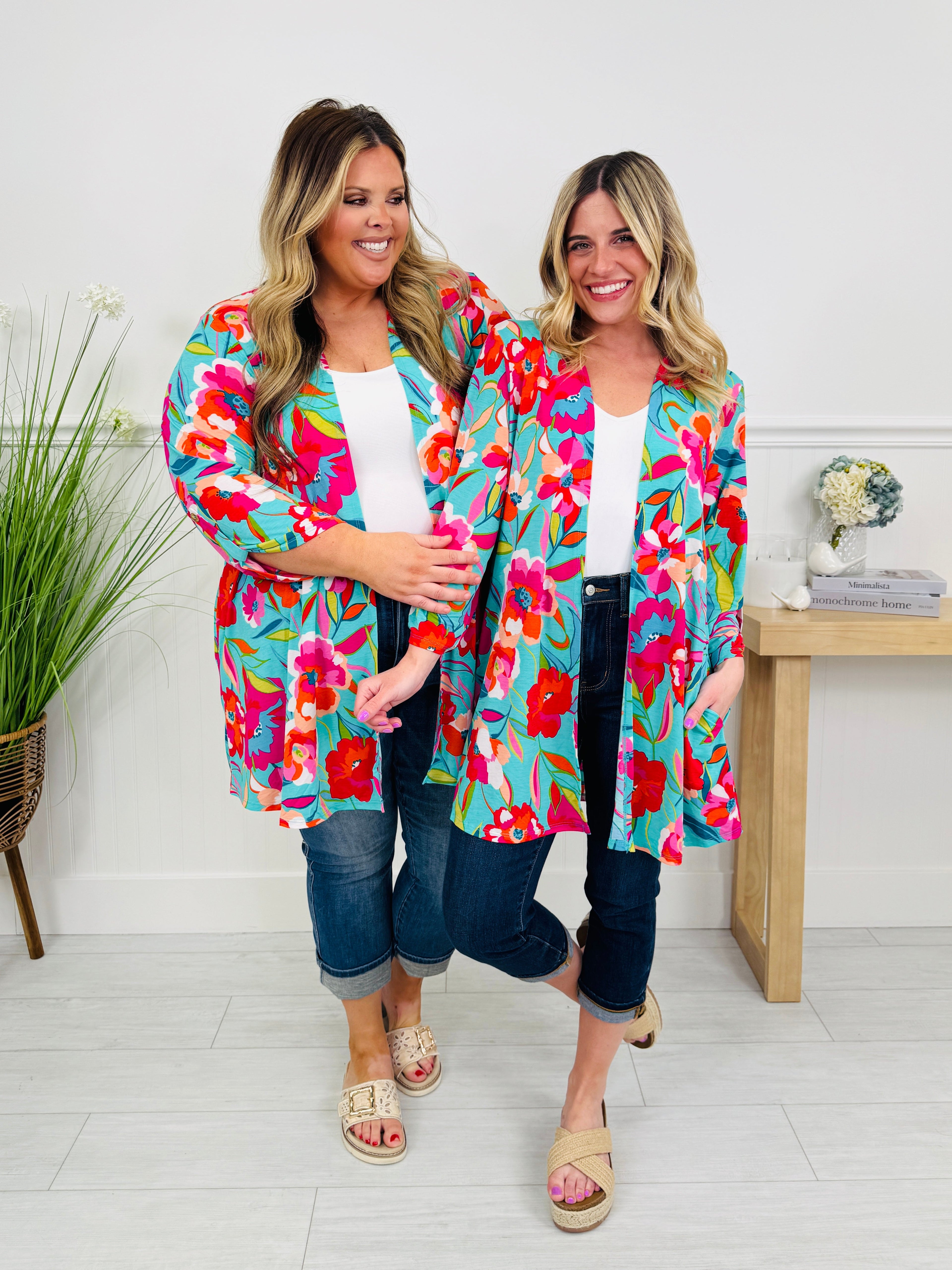 Layered in Spring Cardigan In Floral Print