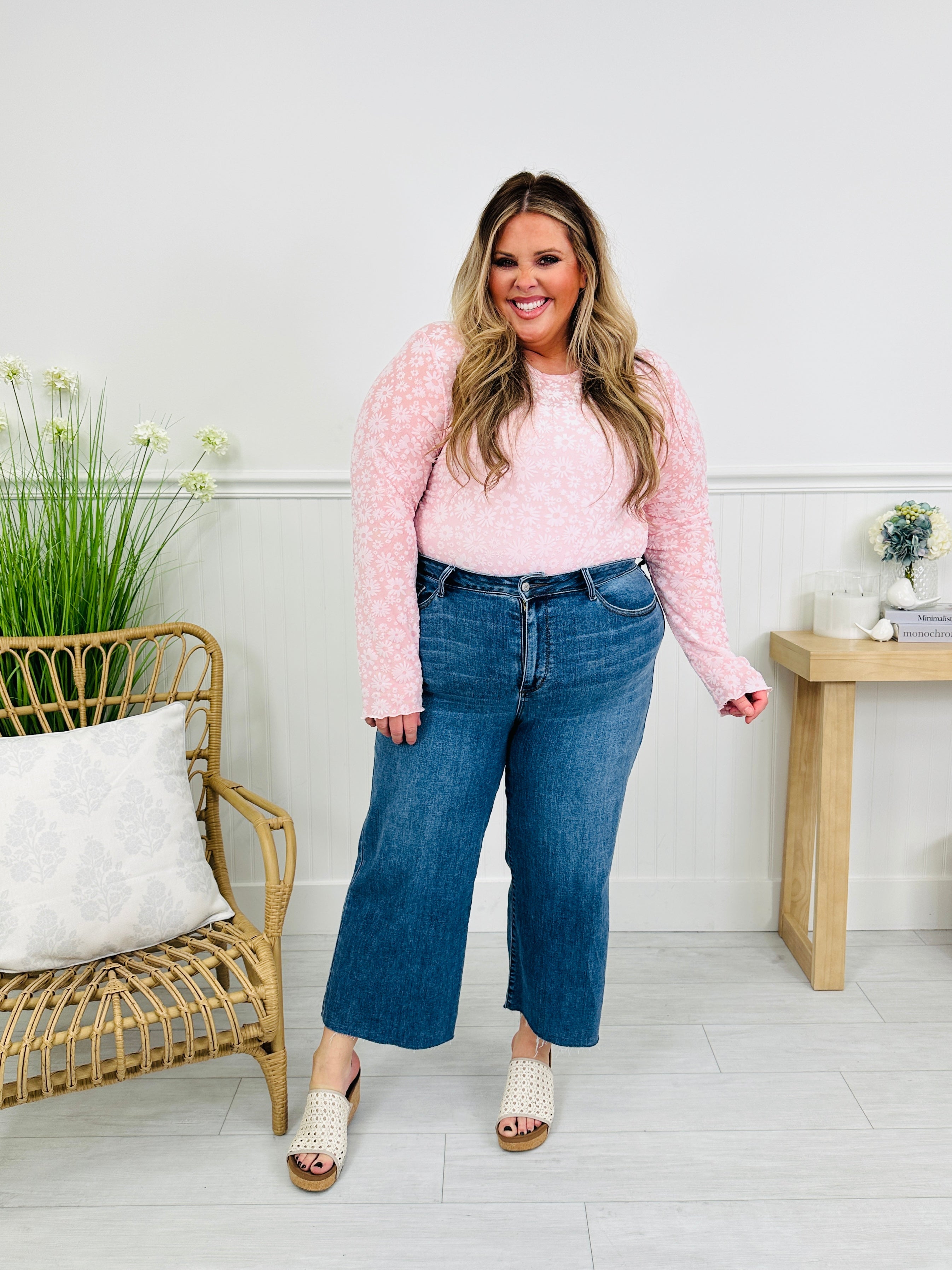 Judy Blue Fresh Start Wide Leg Cropped Jeans