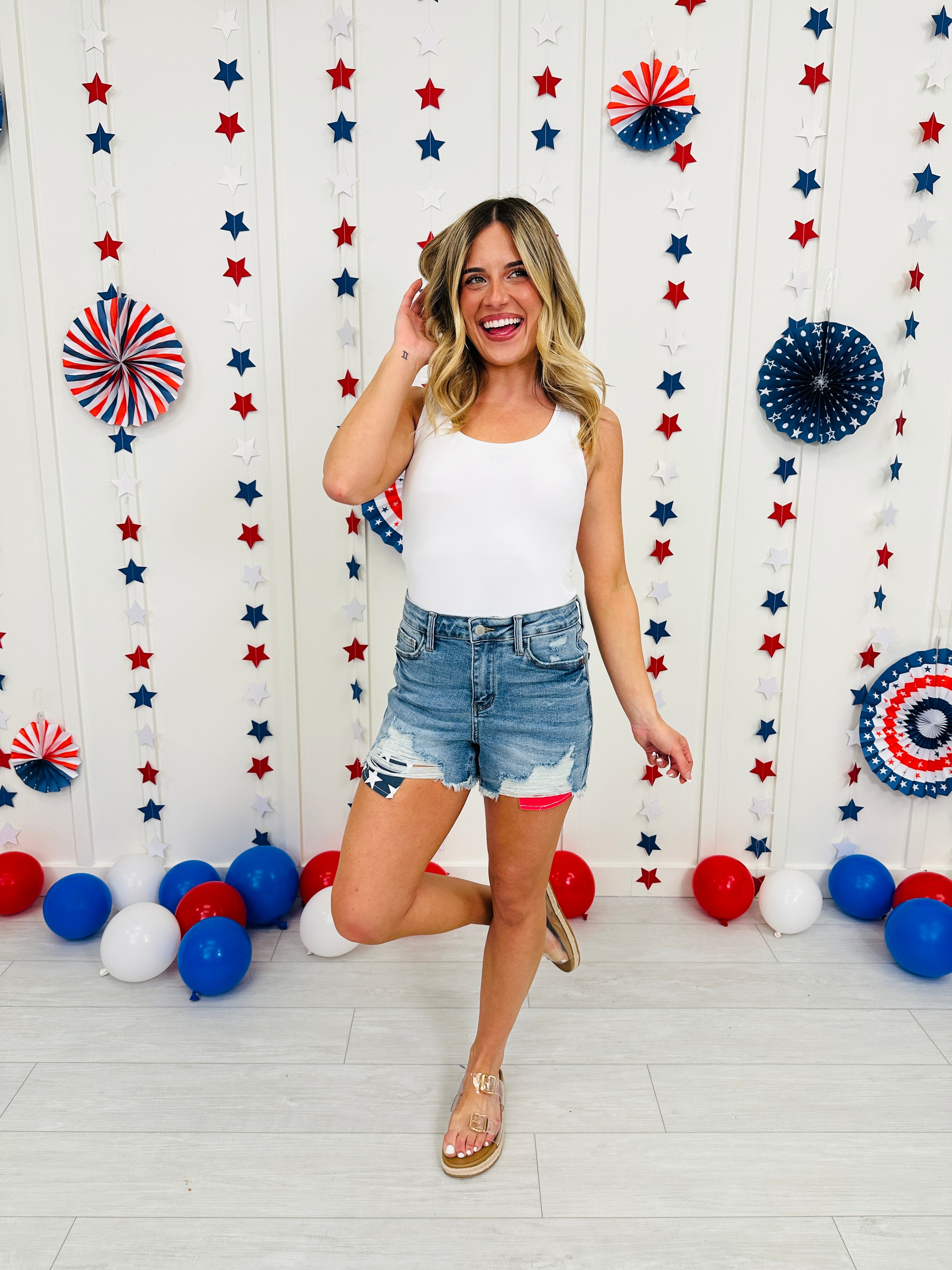 Judy Blue Land of the Free Shorts