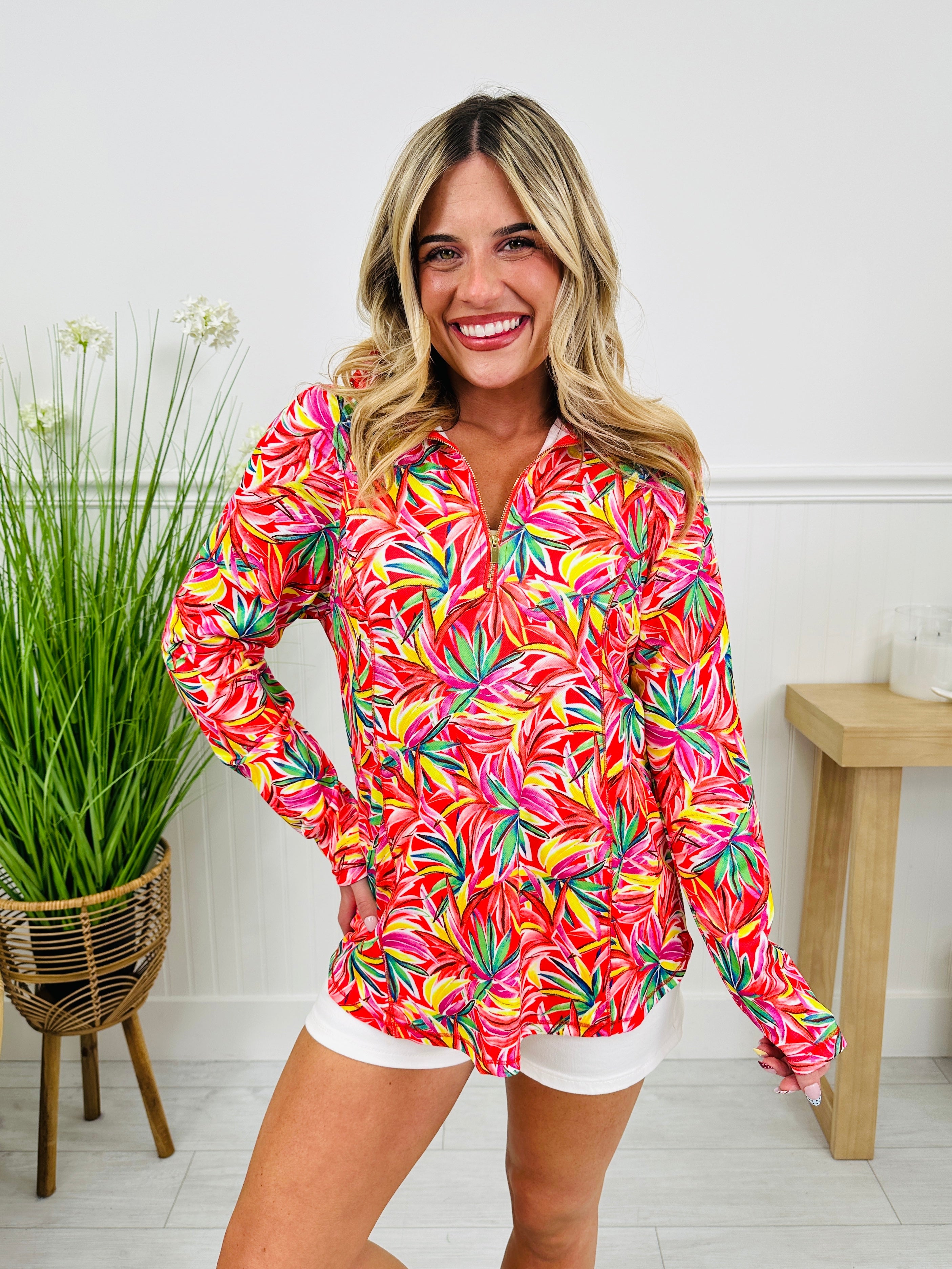 Where Spring Begins Top in Waikiki Print