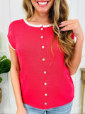 Daydream Button Top In Red