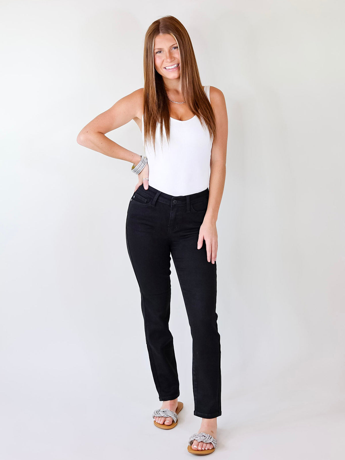 JUDY Tummy Control Cuffed Slim Fit Jeans (Buy 2 Free Shipping)