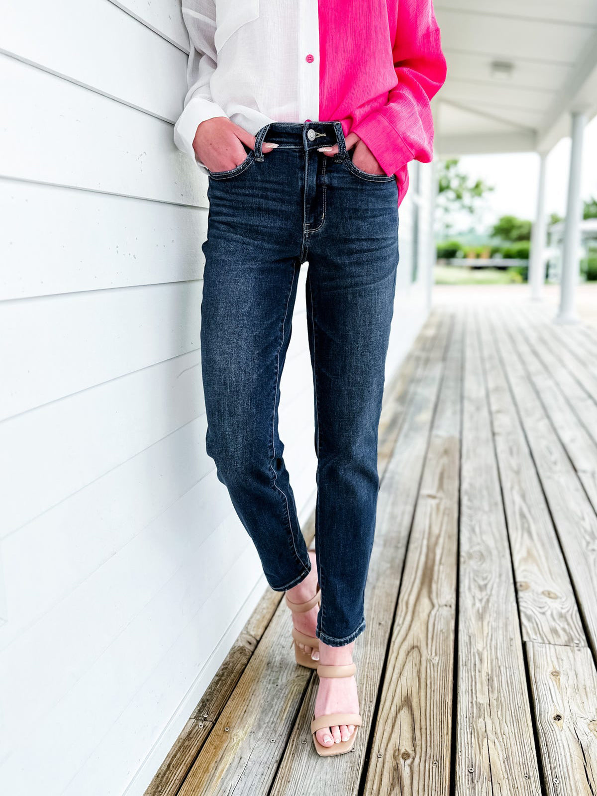 JUDY Tummy Control Cuffed Slim Fit Jeans (Buy 2 Free Shipping)