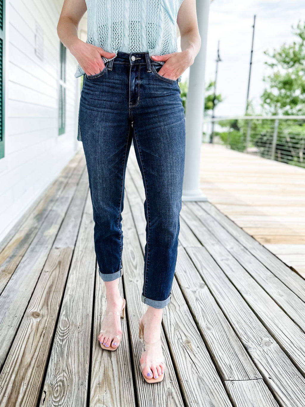 JUDY Tummy Control Cuffed Slim Fit Jeans (Buy 2 Free Shipping)