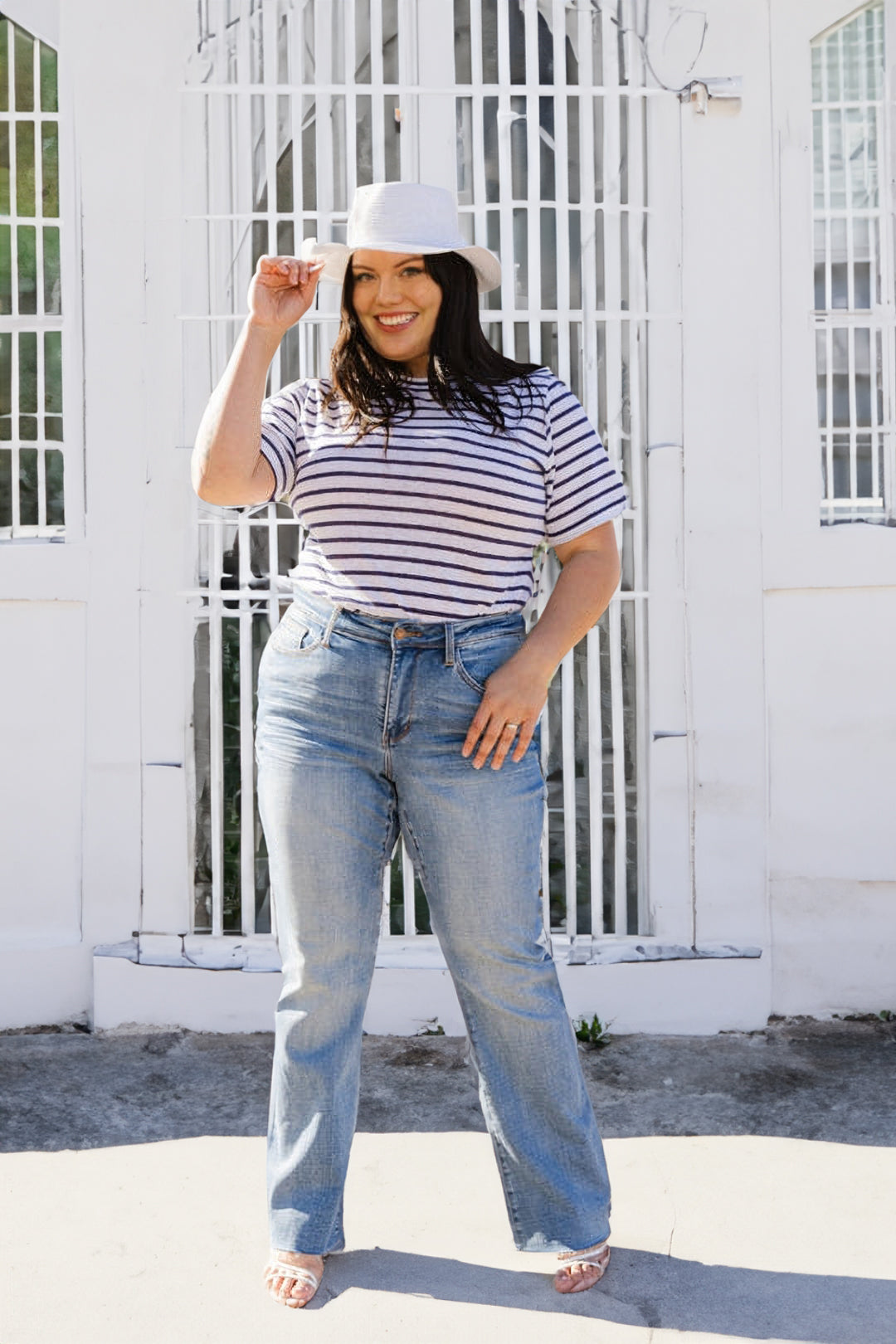 JUDY Mid-Rise Tummy Tuck Bootcut Jeans (Buy 2 Free Shipping)