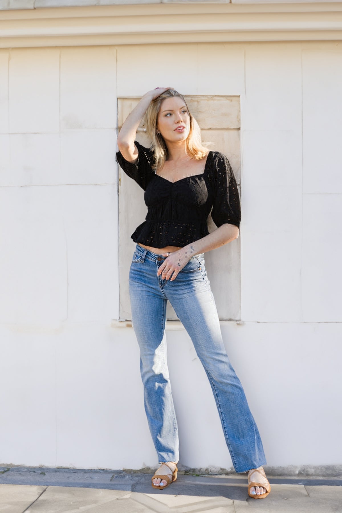 JUDY Mid-Rise Tummy Tuck Bootcut Jeans (Buy 2 Free Shipping)