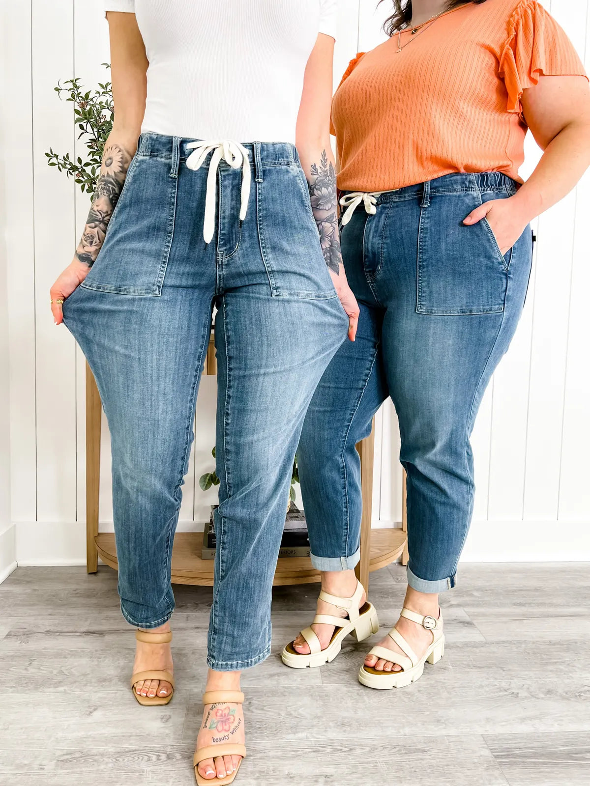 JUDY Stretch Pull On Denim Joggers  (Buy 2 Free Shipping)