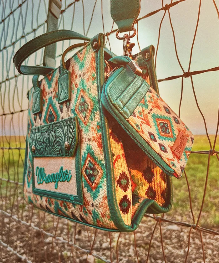 Wrangler Aztec Concealed Carry Canvas Tote Bag Collection