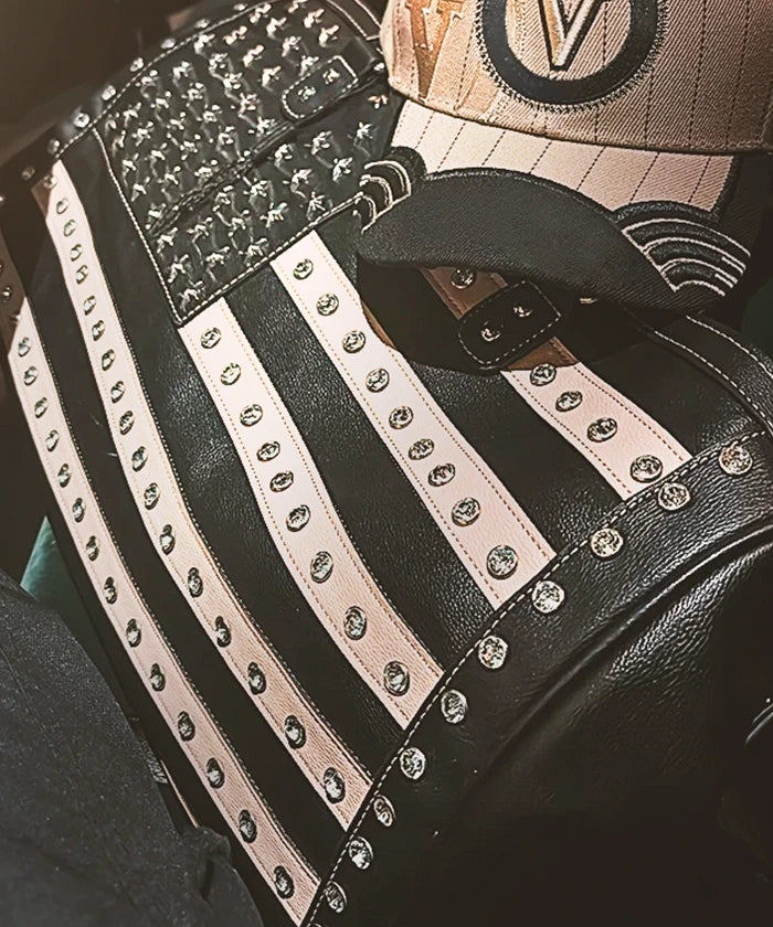 Montana West Studded American Flag Duffle Bag
