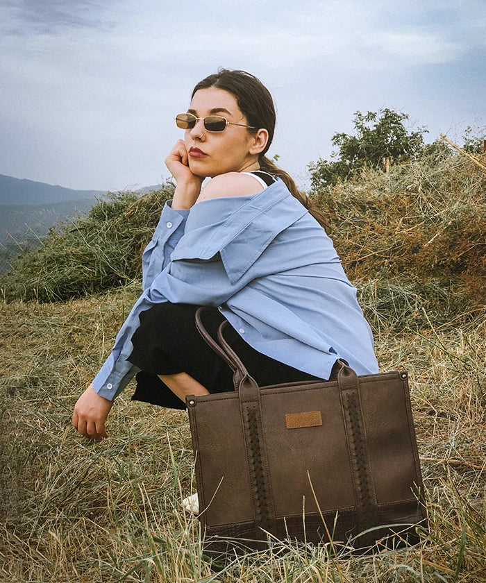 Wrangler Wide Cow Print Tote Bag