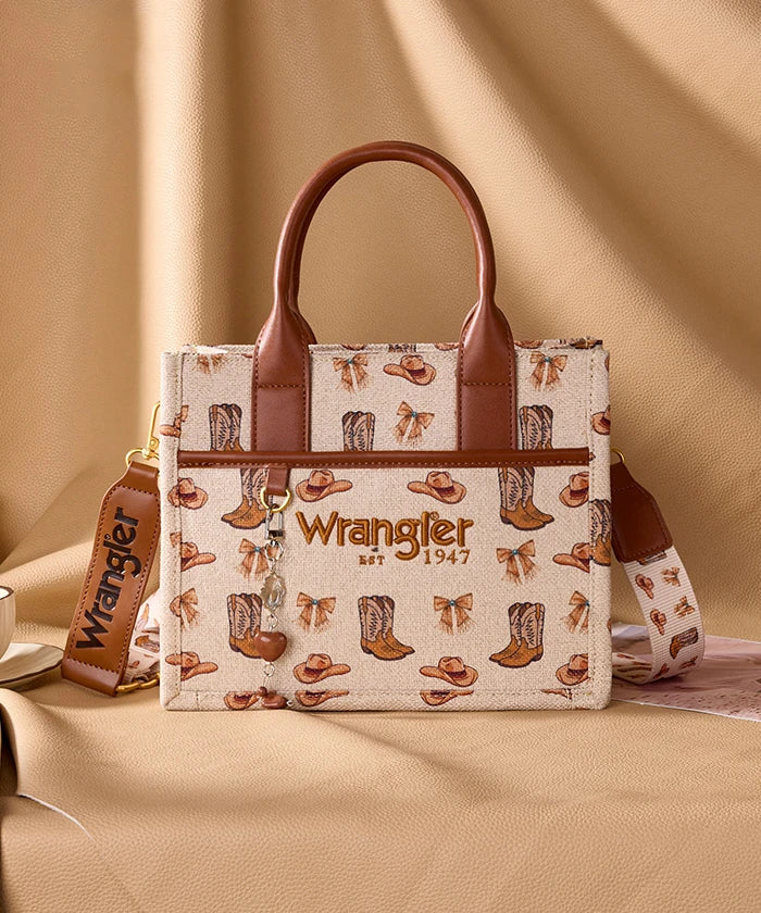 Wrangler Rodeo Icons Canvas Tote Bag