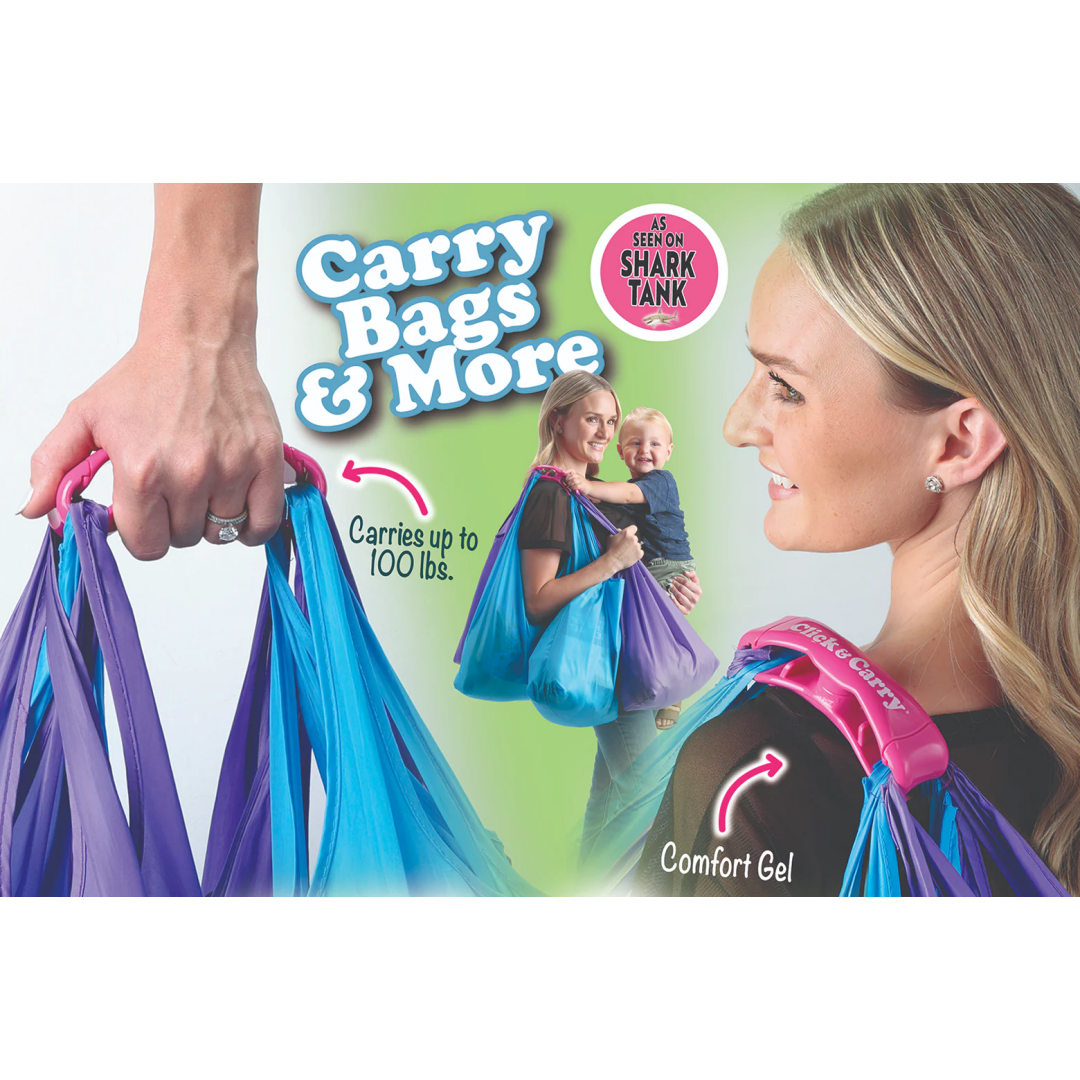 🛒Only $35 for 6-Pack!Click & Carry Bag Handle Set🛍️