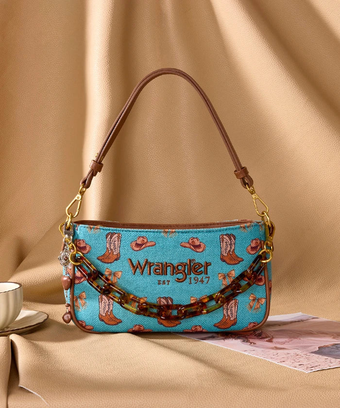 Wrangler Rodeo Icons Western Baguette Shoulder Bag