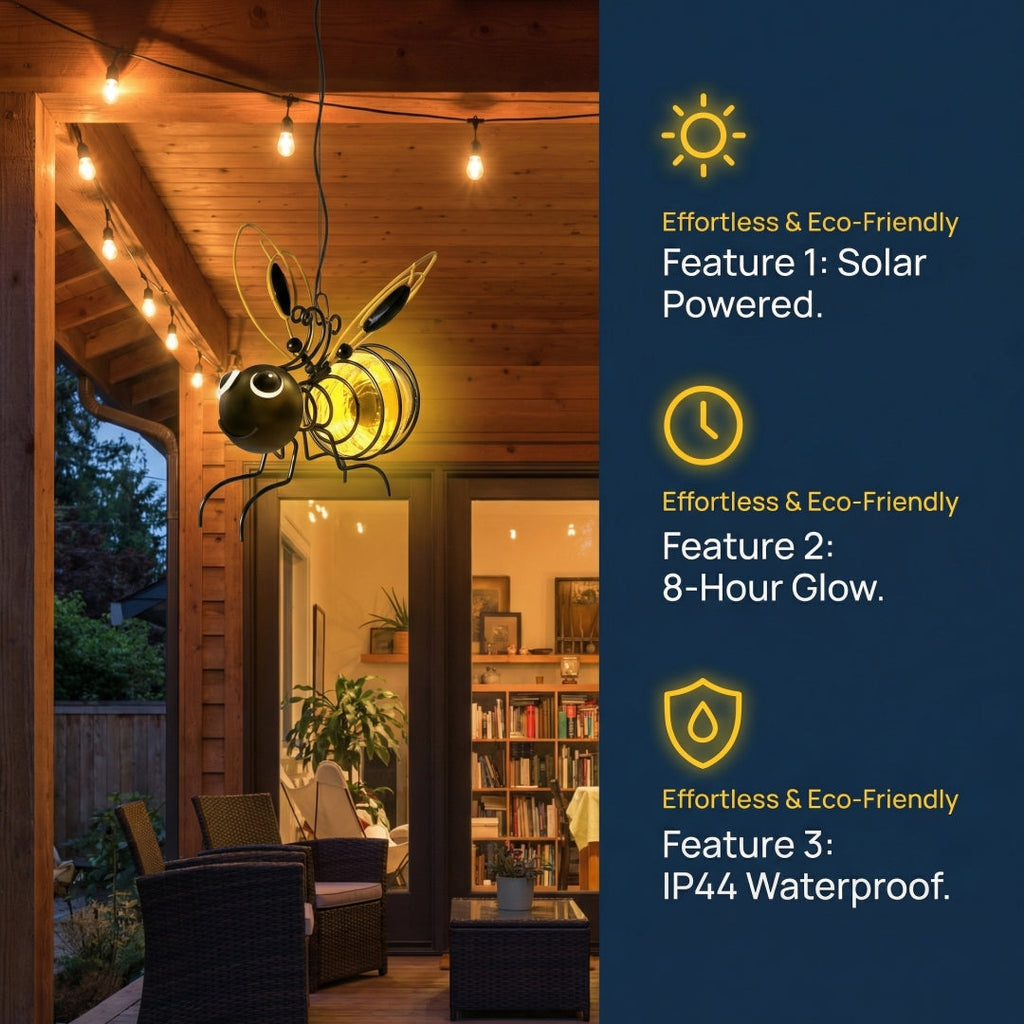 ✨  Create magic in the garden ! 🐝☀️🐝Hanging solar light for outdoor use -
