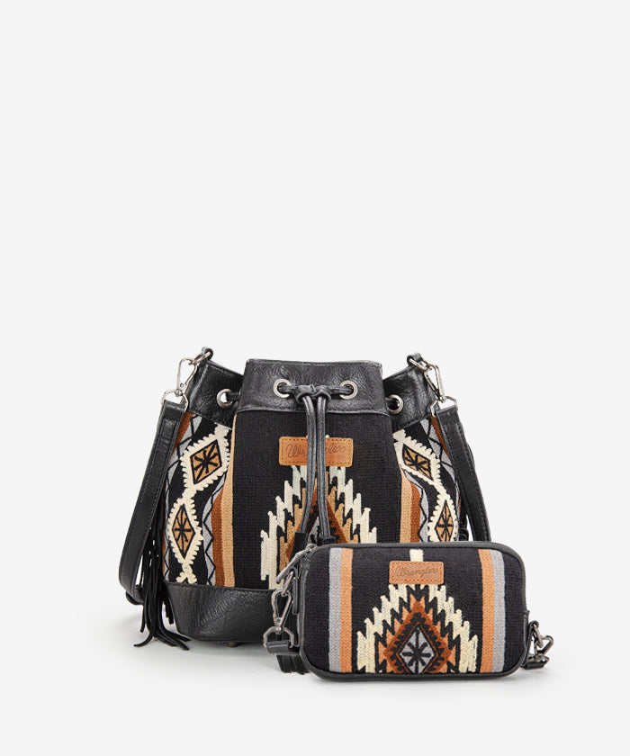 Wrangler Aztec Knitted Bucket Bag Collection