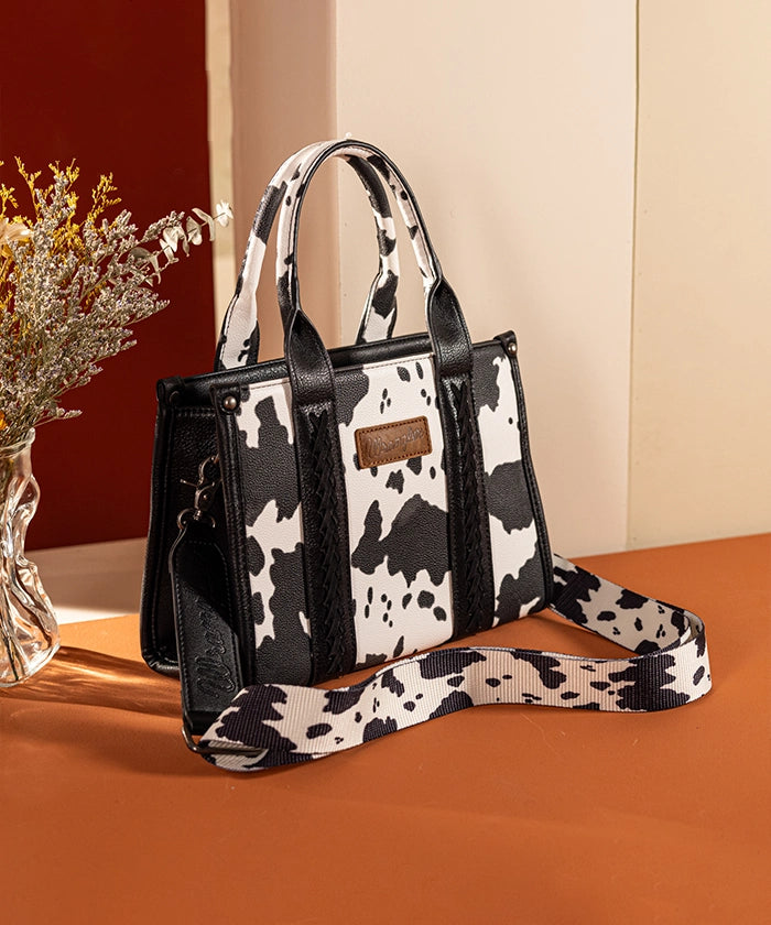 Wrangler Cow Print Concealed Crossbody Bag