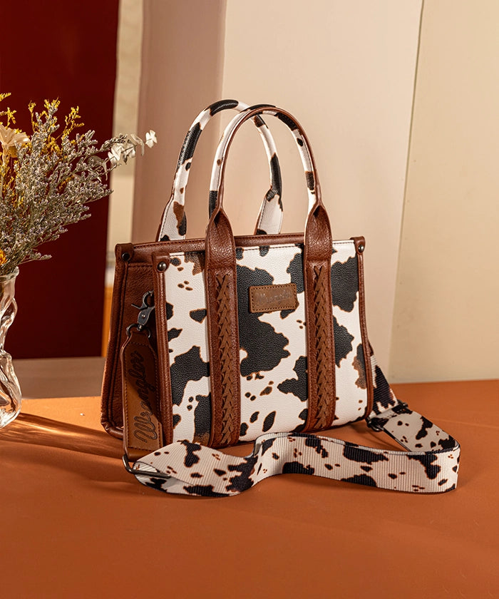 Wrangler Cow Print Concealed Crossbody Bag