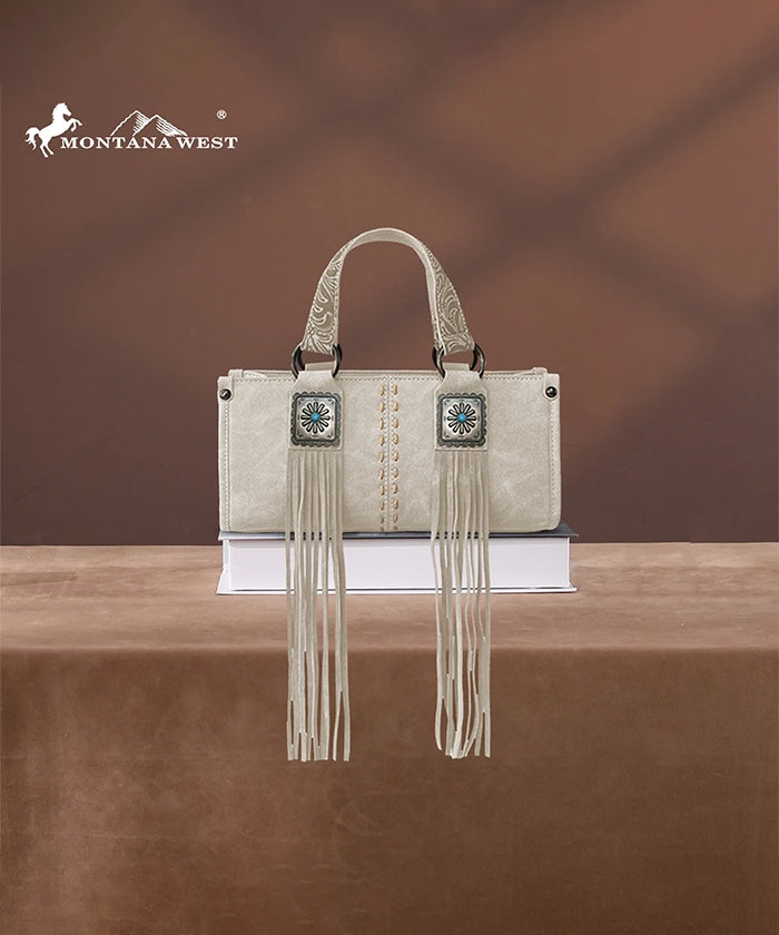 Montana West Western Fringe Concho Mini Crossbody Bag