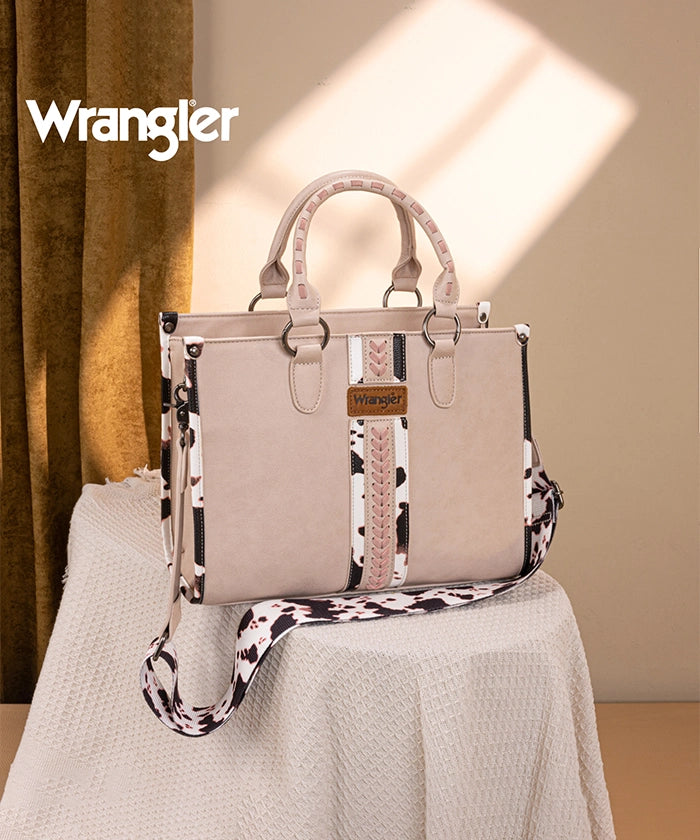 Wrangler Print Whipstitch Concealed Carry Tote Bag