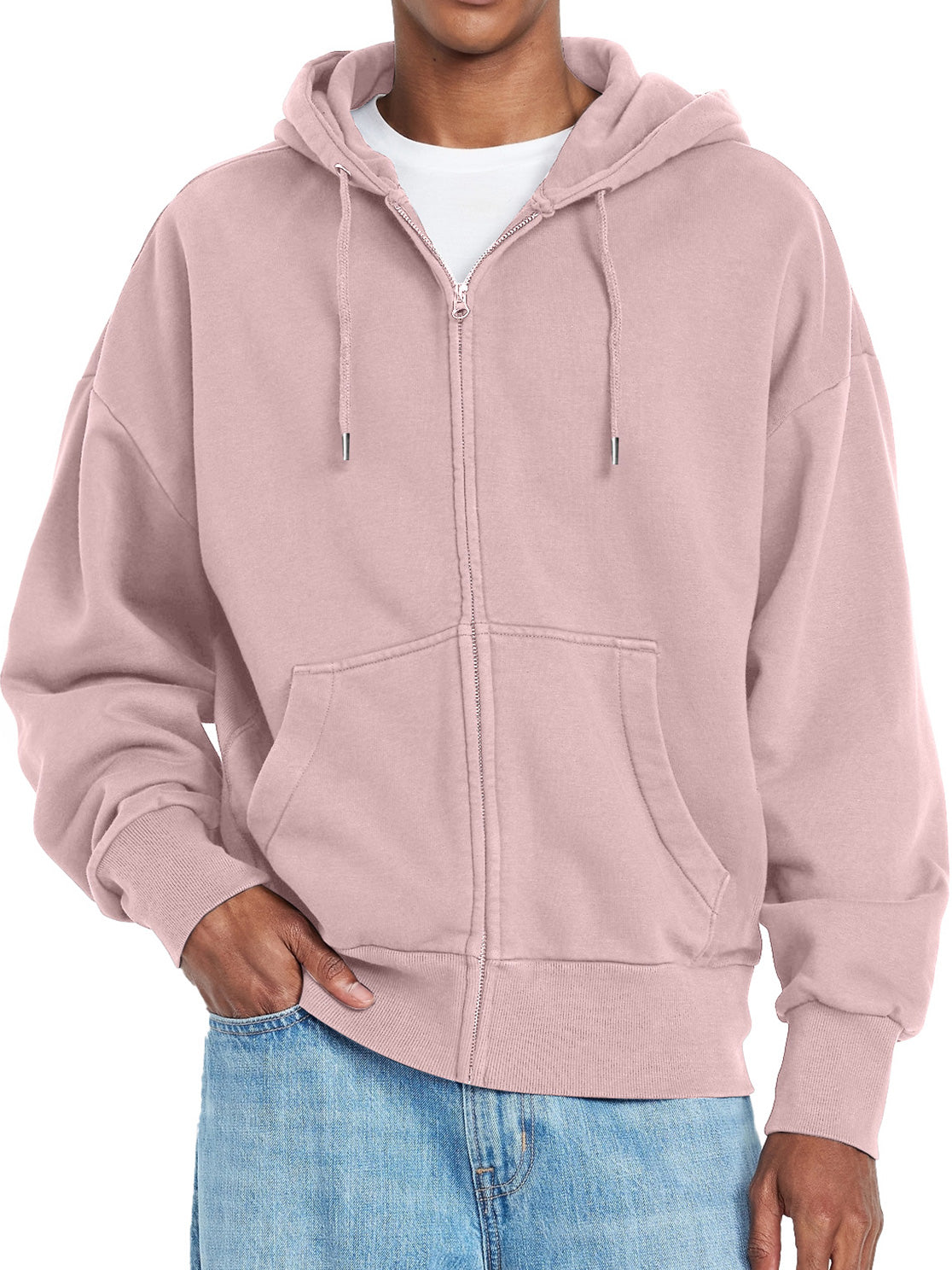 Men's Simple Casual Hooded Zipper Jacket