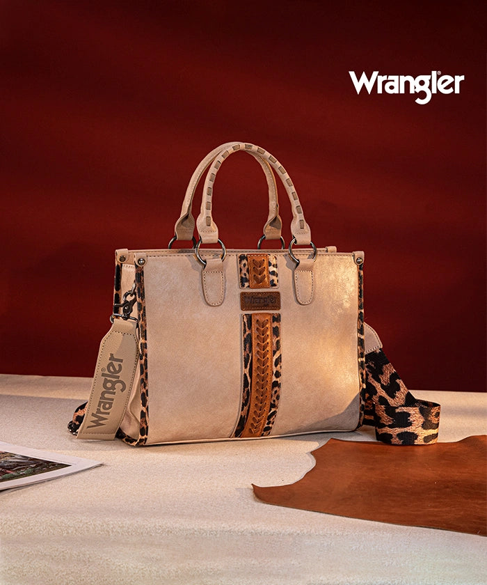 Wrangler Print Whipstitch Concealed Carry Tote Bag