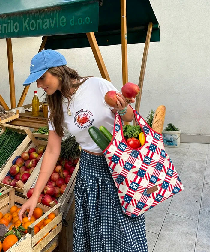 Montana West Vintage American Flag Tote Bag