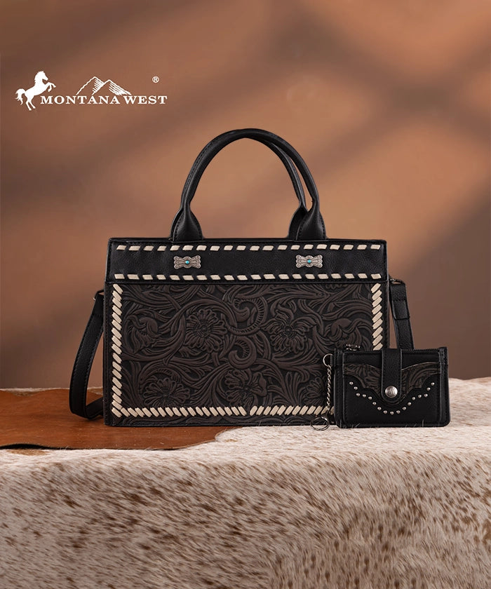 Montana West Floral Tooled Tote Bag Collection