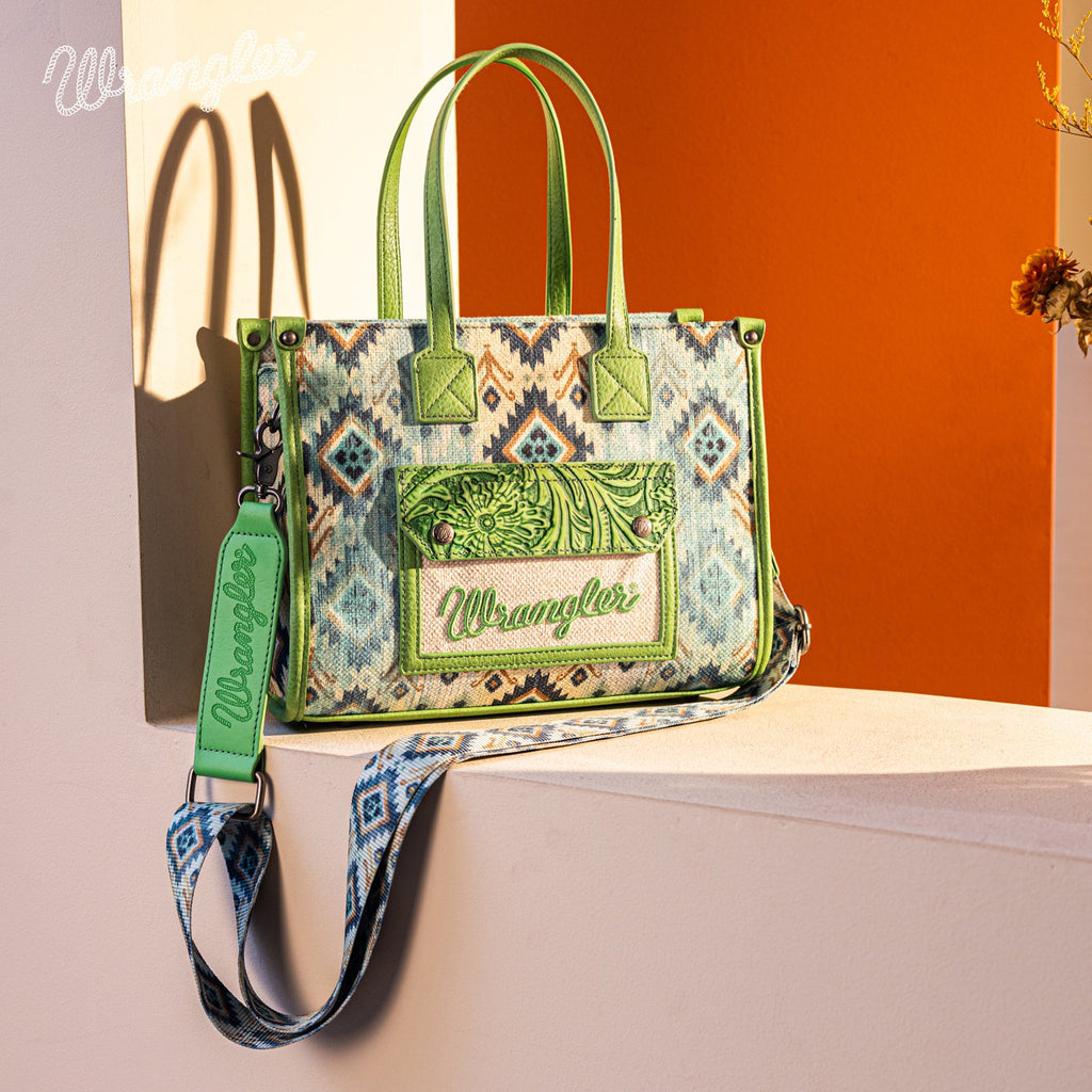 Wrangler Aztec Concealed Carry Canvas Tote Bag Collection