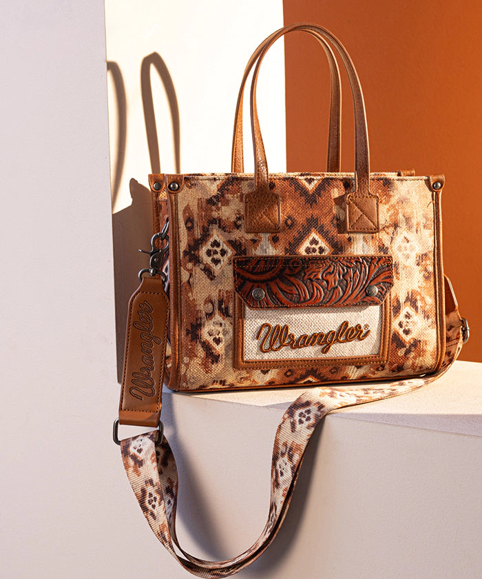 Wrangler Aztec Concealed Carry Canvas Tote Bag Collection