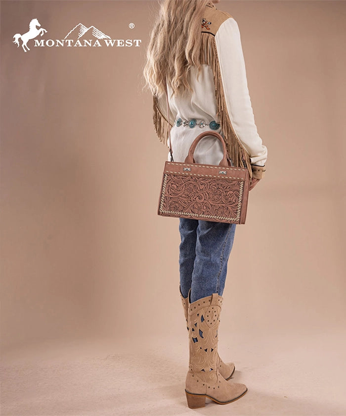 Montana West Floral Tooled Tote Bag Collection