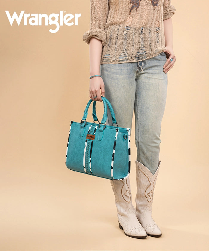 Wrangler Print Whipstitch Concealed Carry Tote Bag