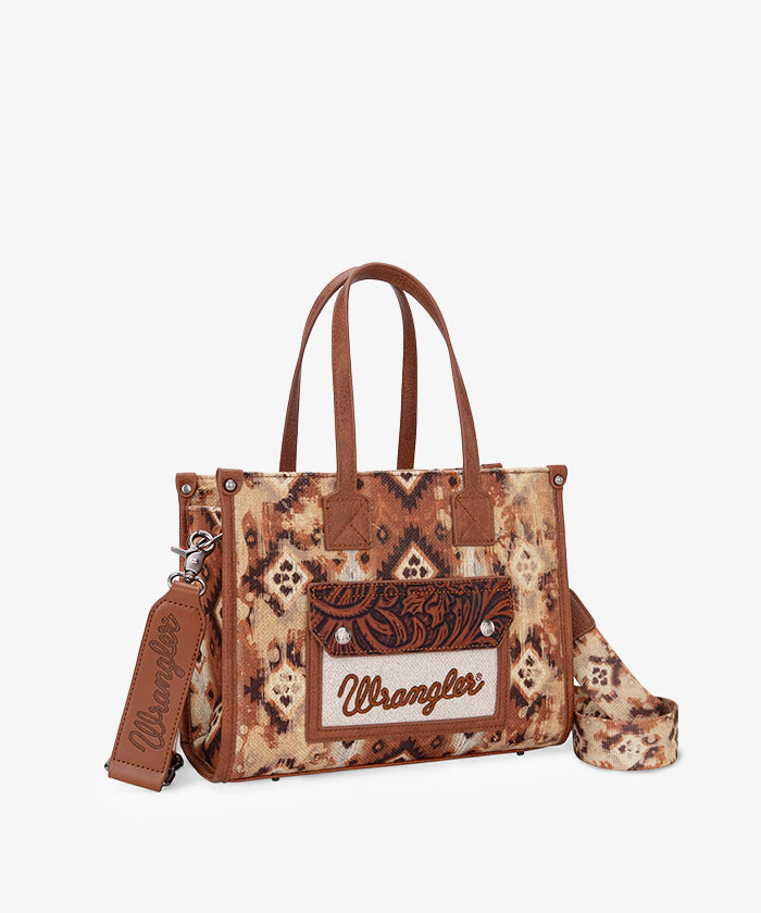 Wrangler Aztec Concealed Carry Canvas Tote Bag Collection
