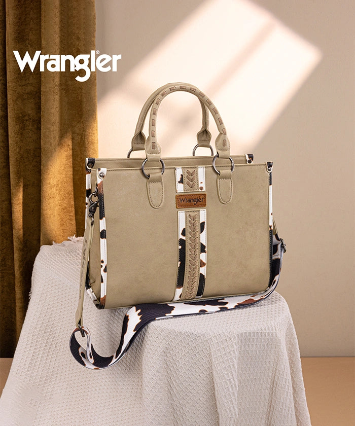 Wrangler Print Whipstitch Concealed Carry Tote Bag
