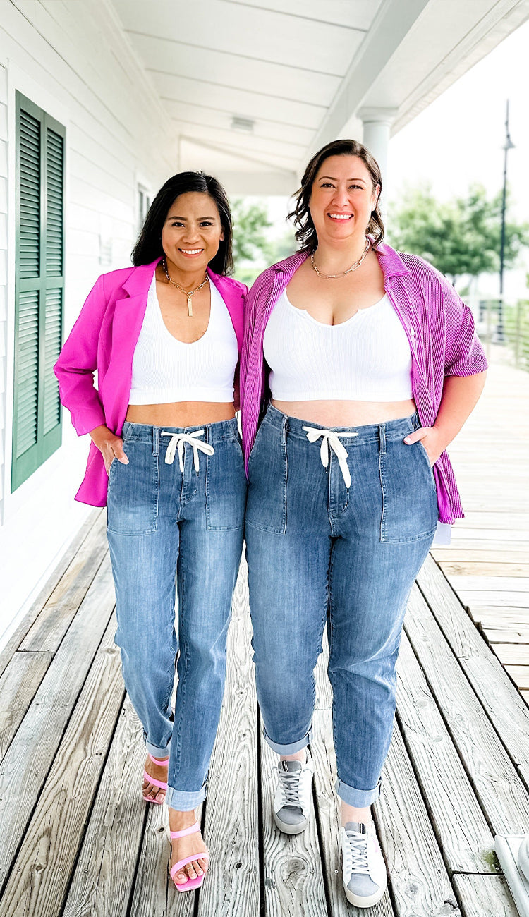 JUDY Stretch Pull On Denim Joggers  (Buy 2 Free Shipping)