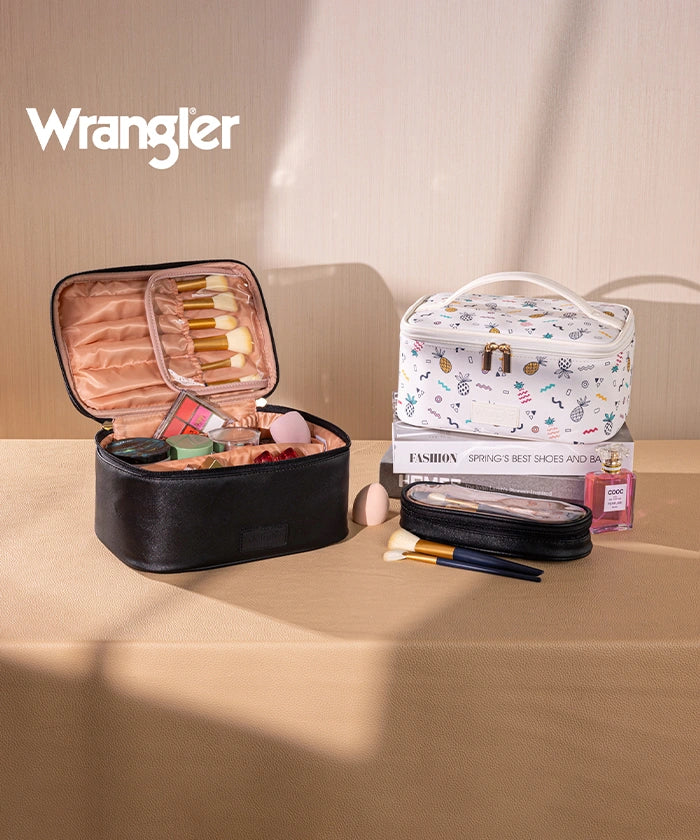 Wrangler Leopard PU Makeup Bag