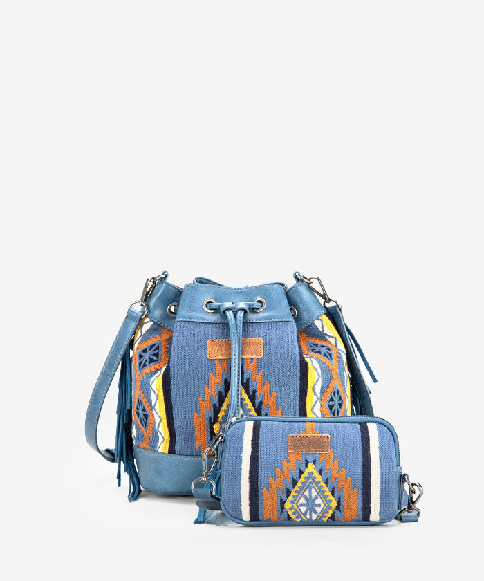 Wrangler Aztec Knitted Bucket Bag Collection