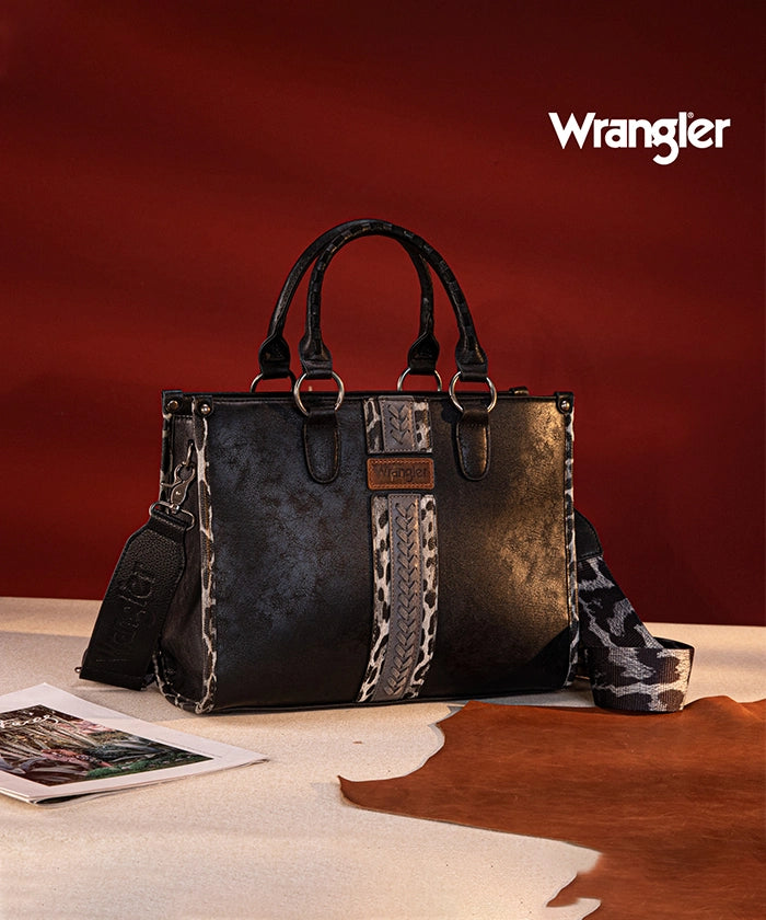Wrangler Print Whipstitch Concealed Carry Tote Bag