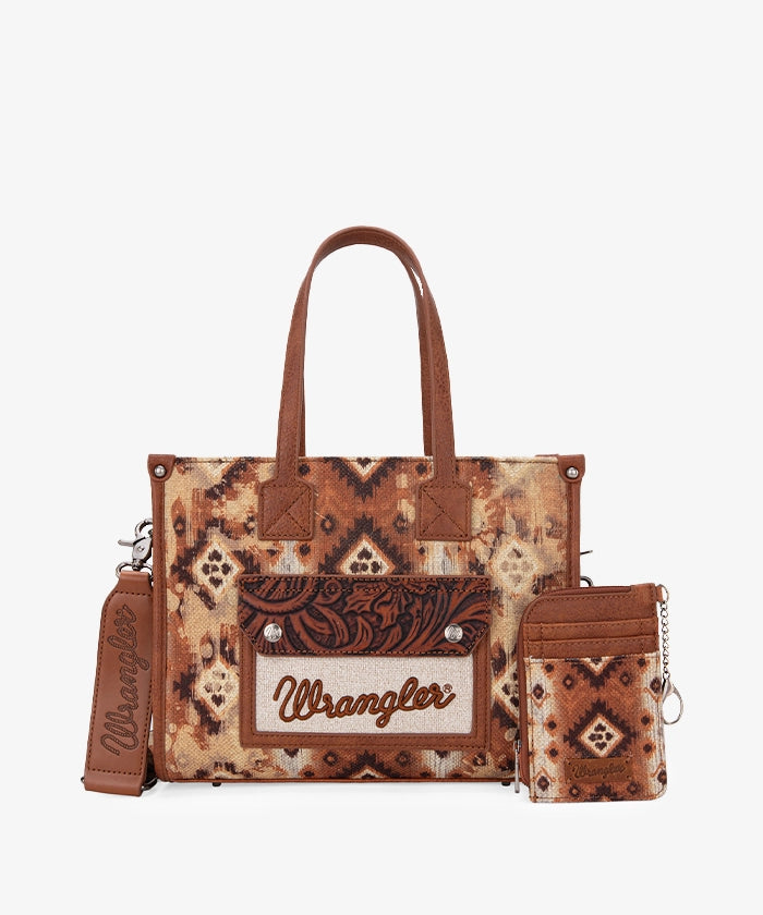 Wrangler Aztec Concealed Carry Canvas Tote Bag Collection