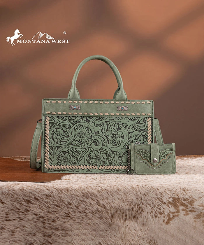 Montana West Floral Tooled Tote Bag Collection