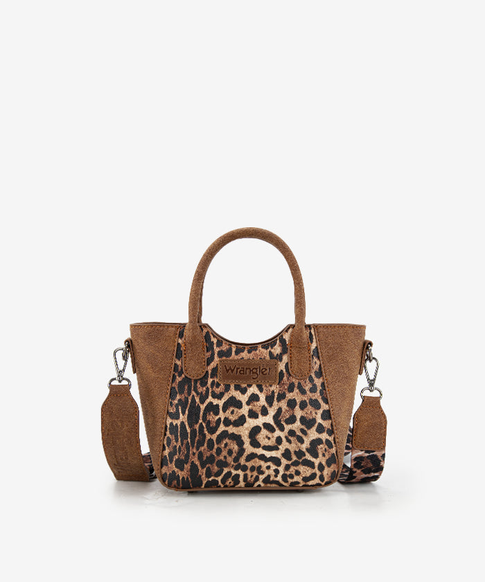 Wrangler Western Rustic Charm Leopard Print Tote Bag